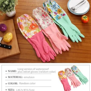 High Quality Full Hand Printed Dish Washing Gloves (Multicolor